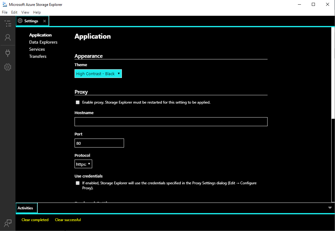 High Contrast - Black theme