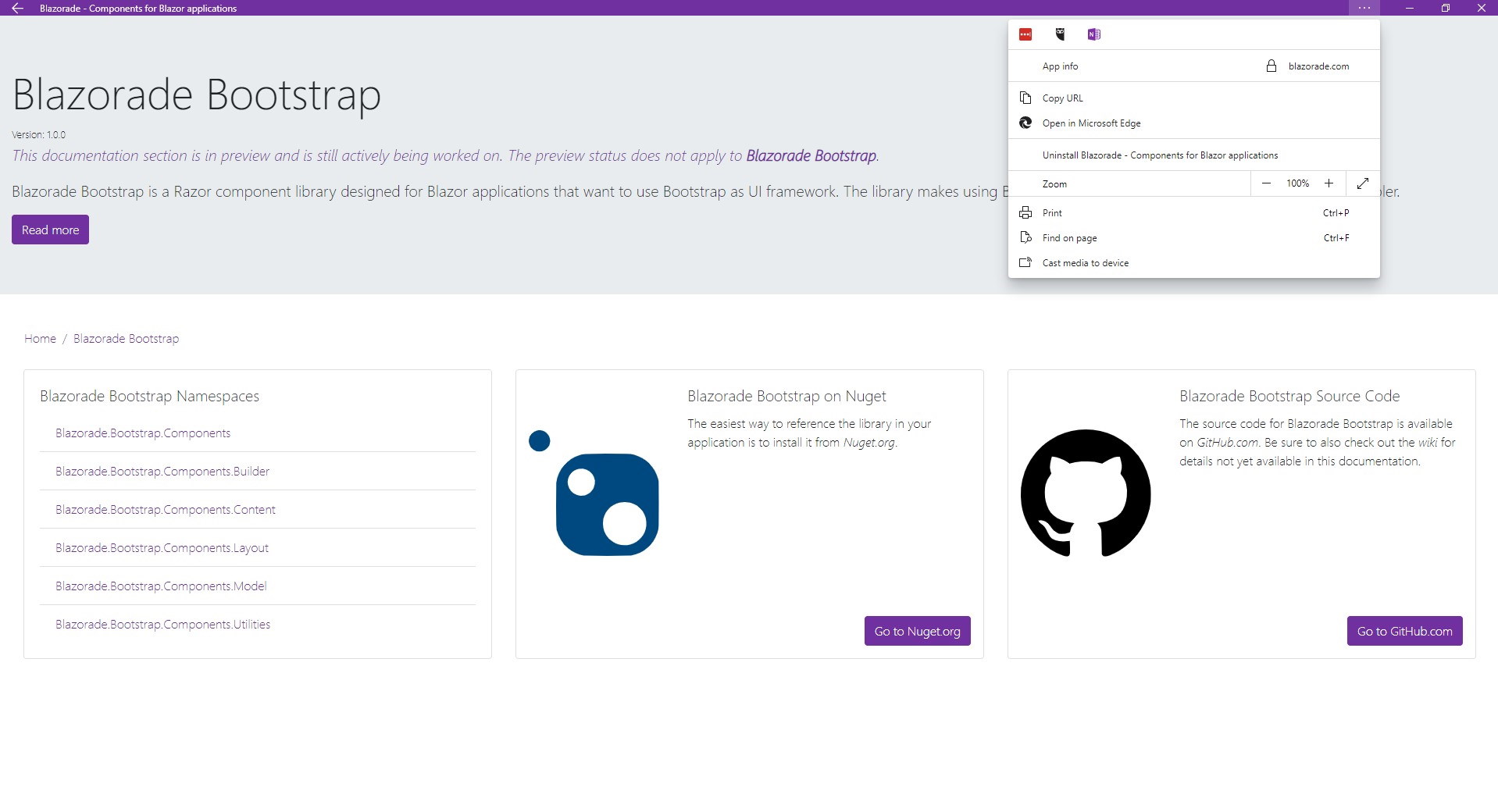 Blazorade.com PWA