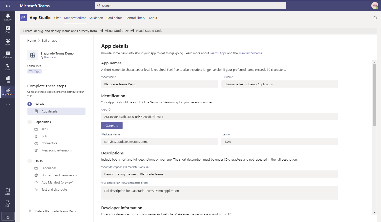 Microsoft Teams App with Blazor