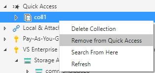 Remove resource from Quick Access.